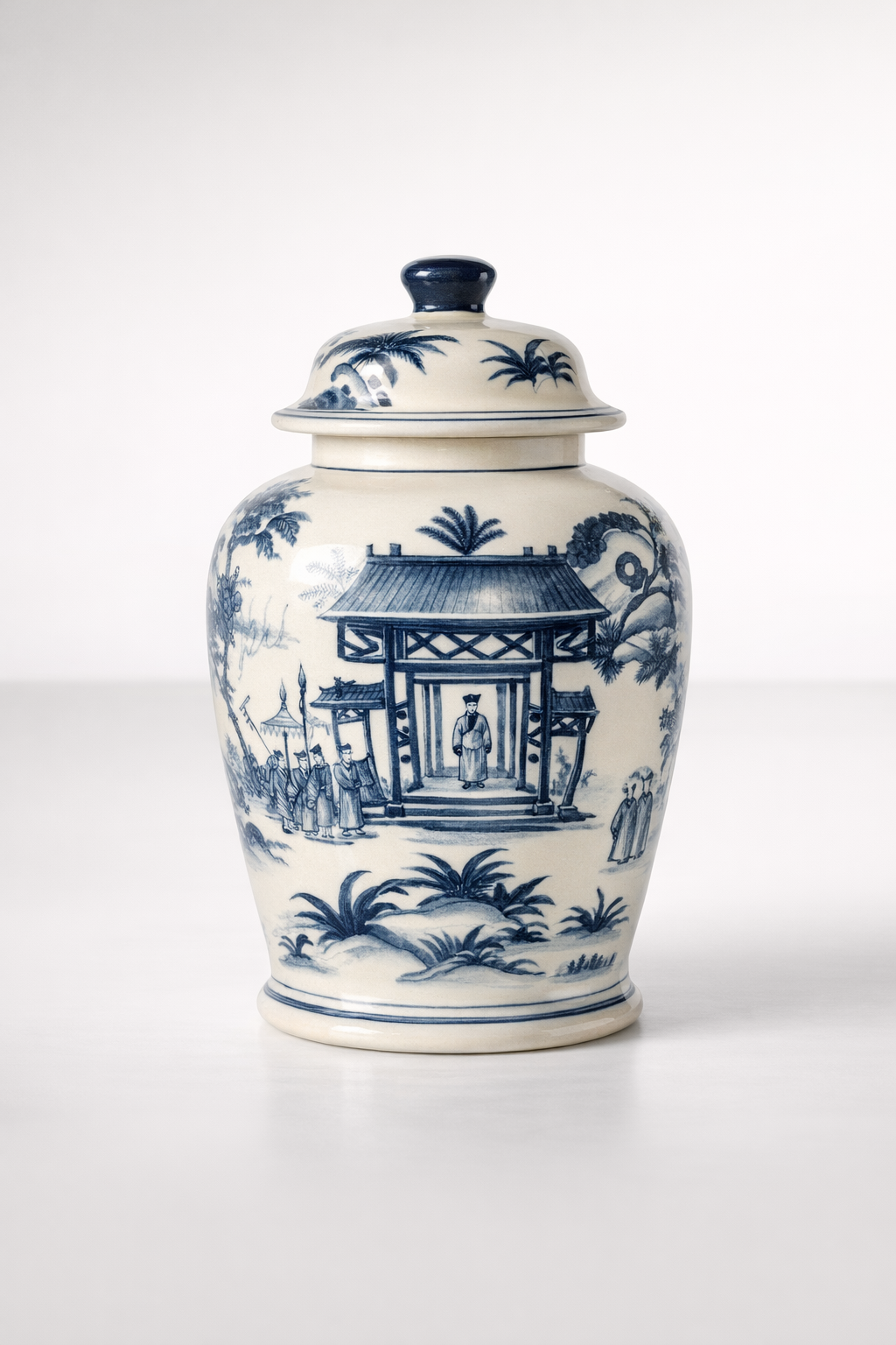 Large Blue Chinese Ginger Jar