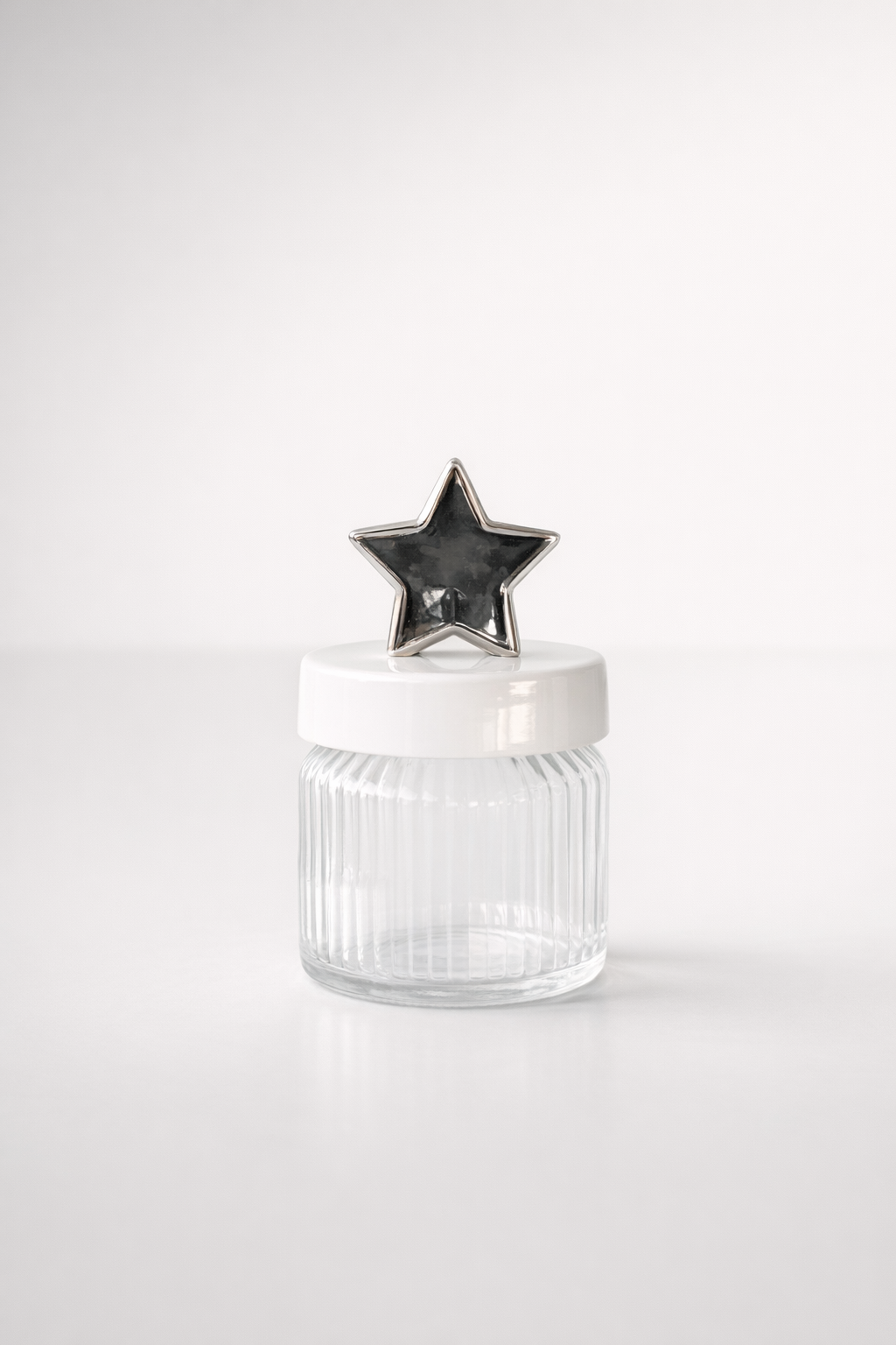Glass Jar Silver Star Lid