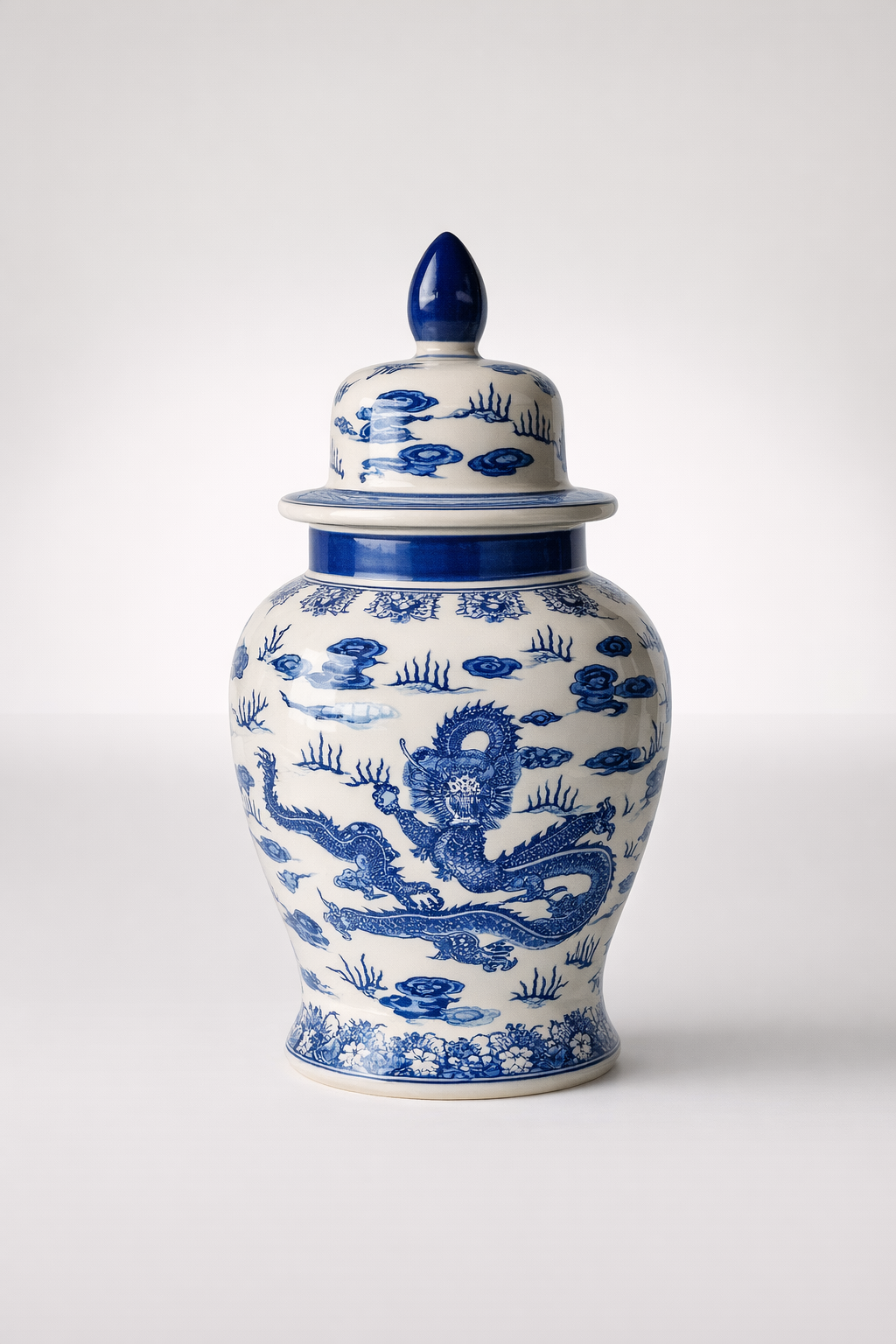Extra Large Blue Chinese Ginger Jar