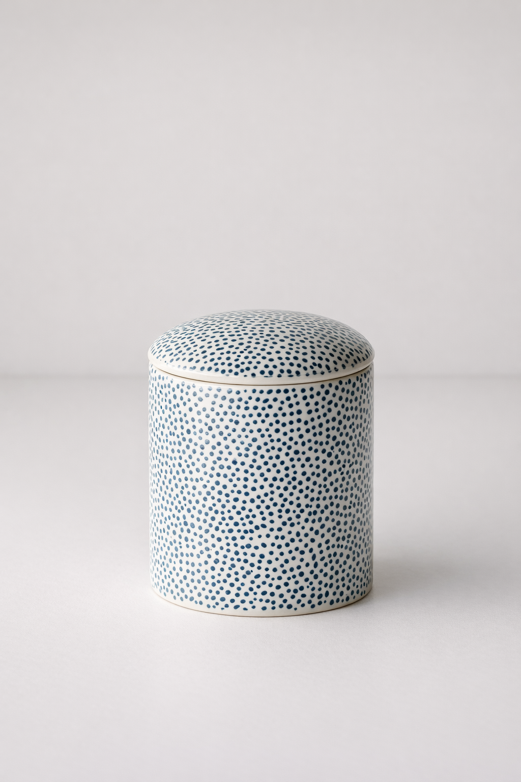 Blue Dot Small Jar With Lid