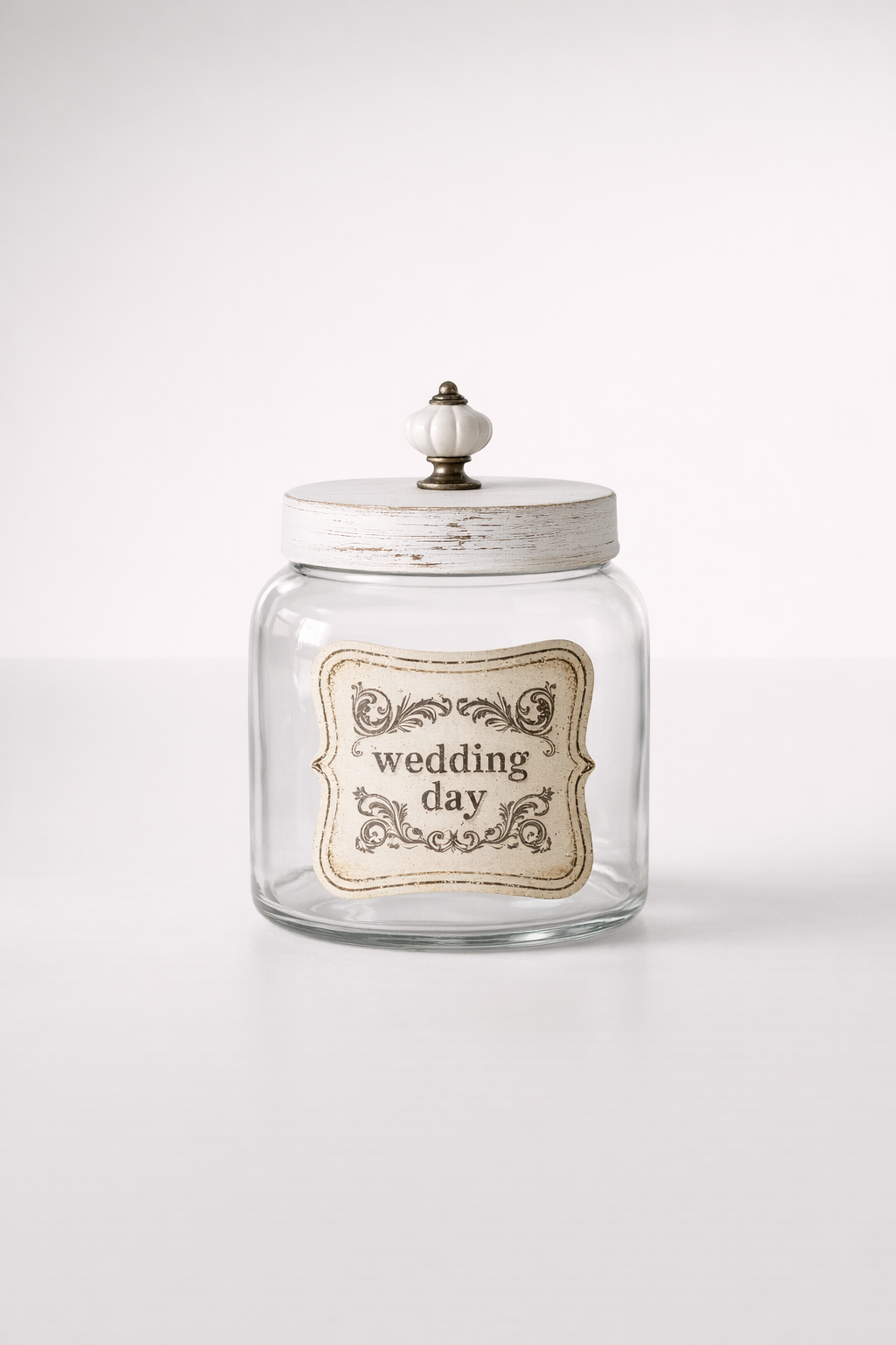 Small Glass Jar 'Wedding Day'