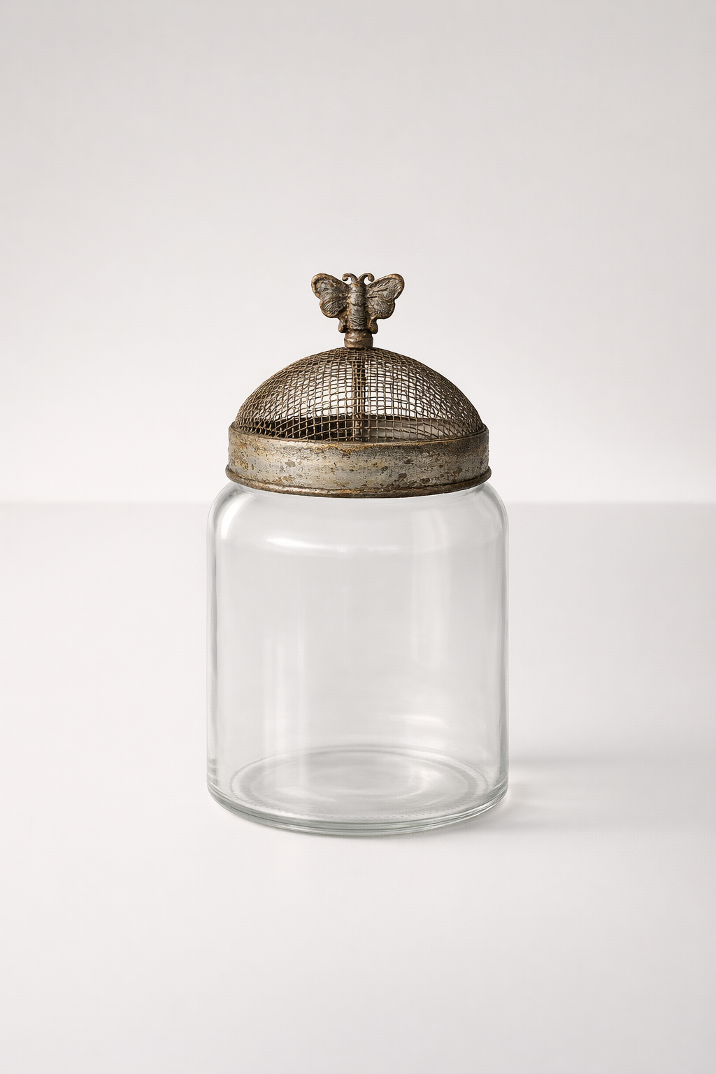 Glass Jar Mesh Lid With Bee
