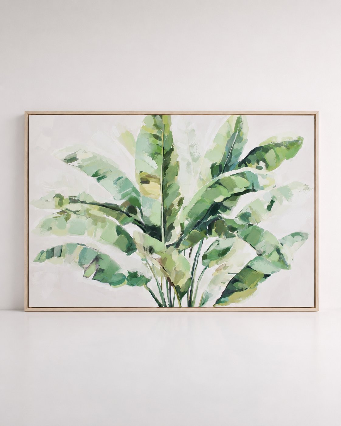 Extra Large Handpainted Banana Leaf Picture