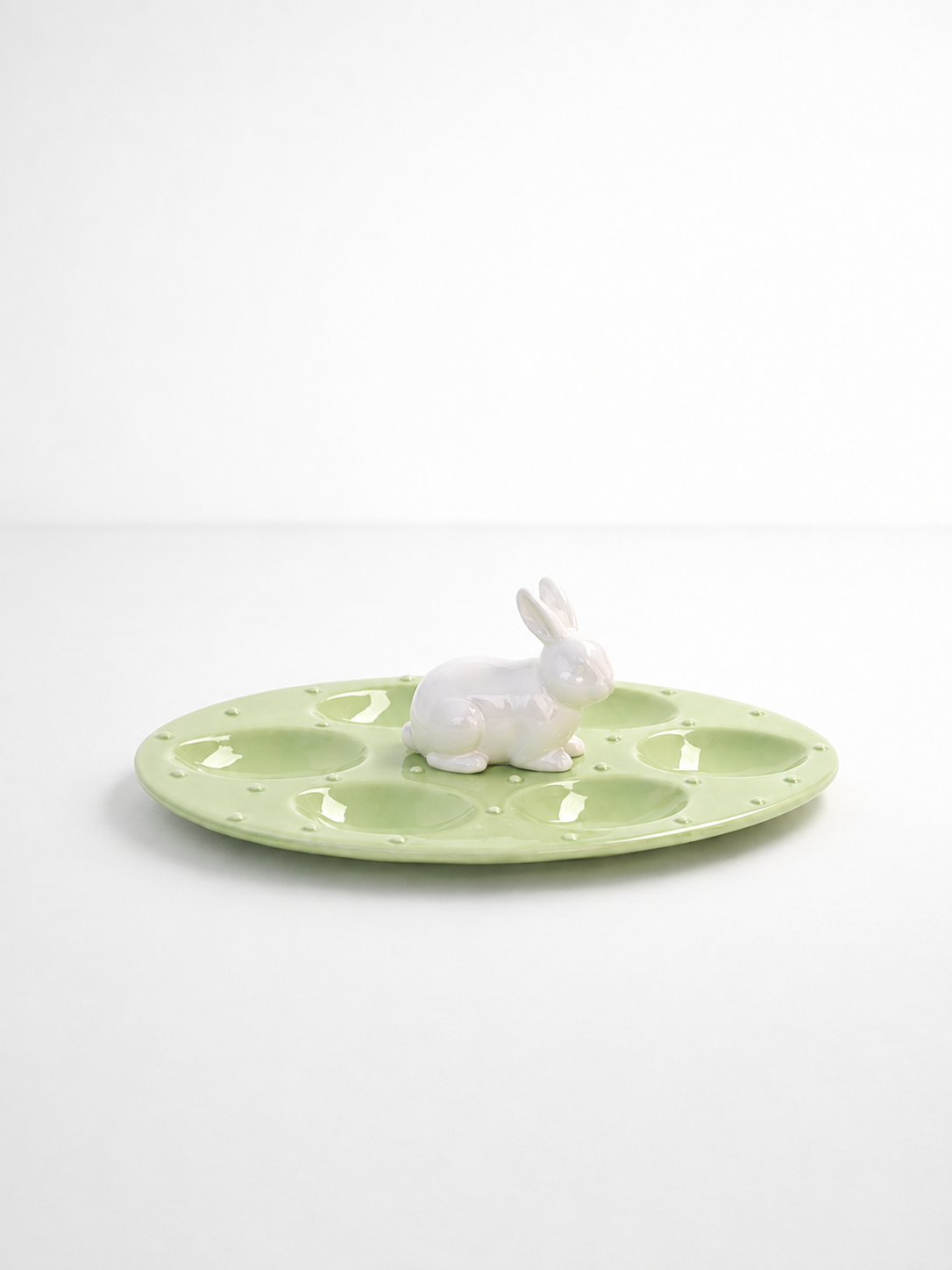 White Rabbit Green Egg Plate