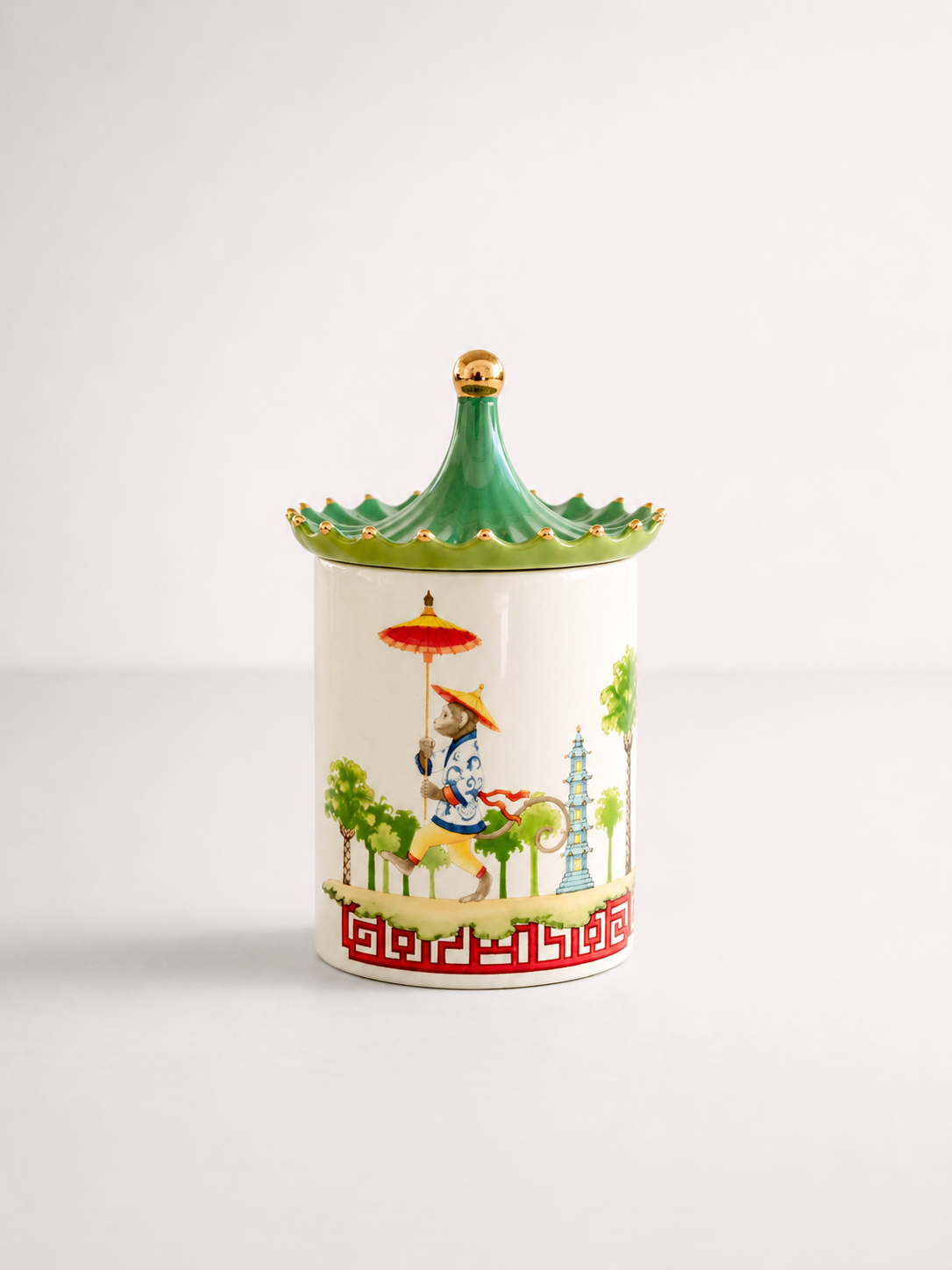 Green Chinese Ceramic Holder