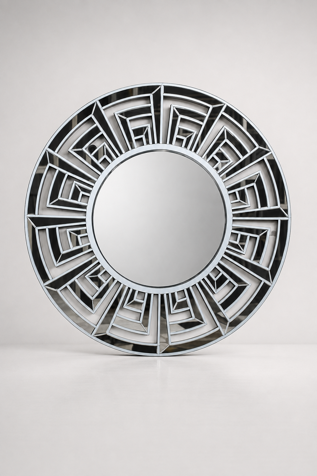 Round Key Design Silver Mirror