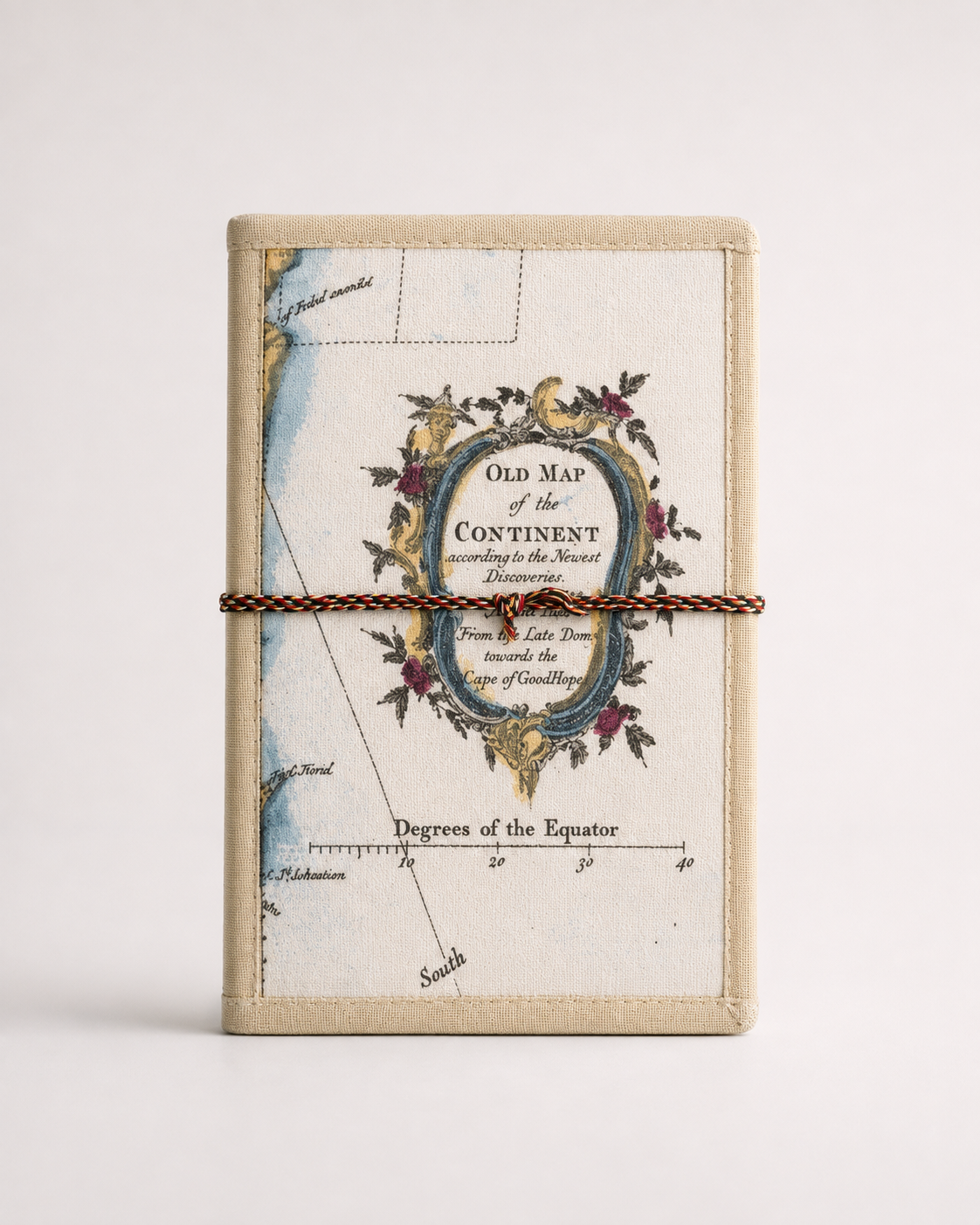 Continent Map Cloth Binding