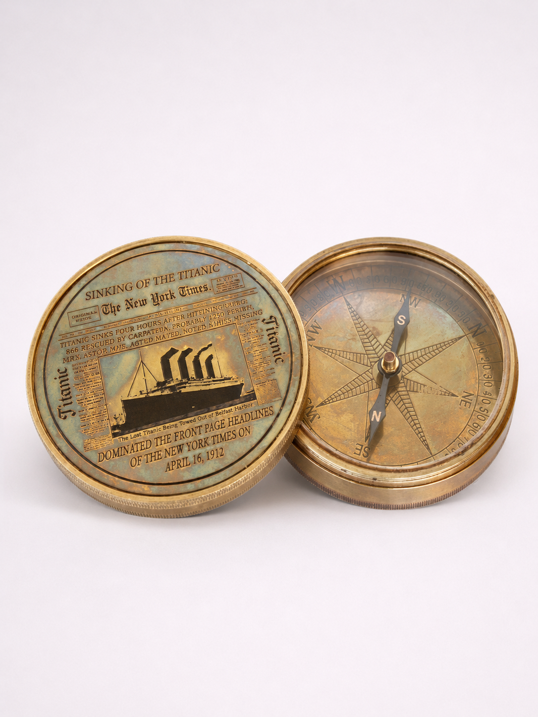Brass Titanic Compass