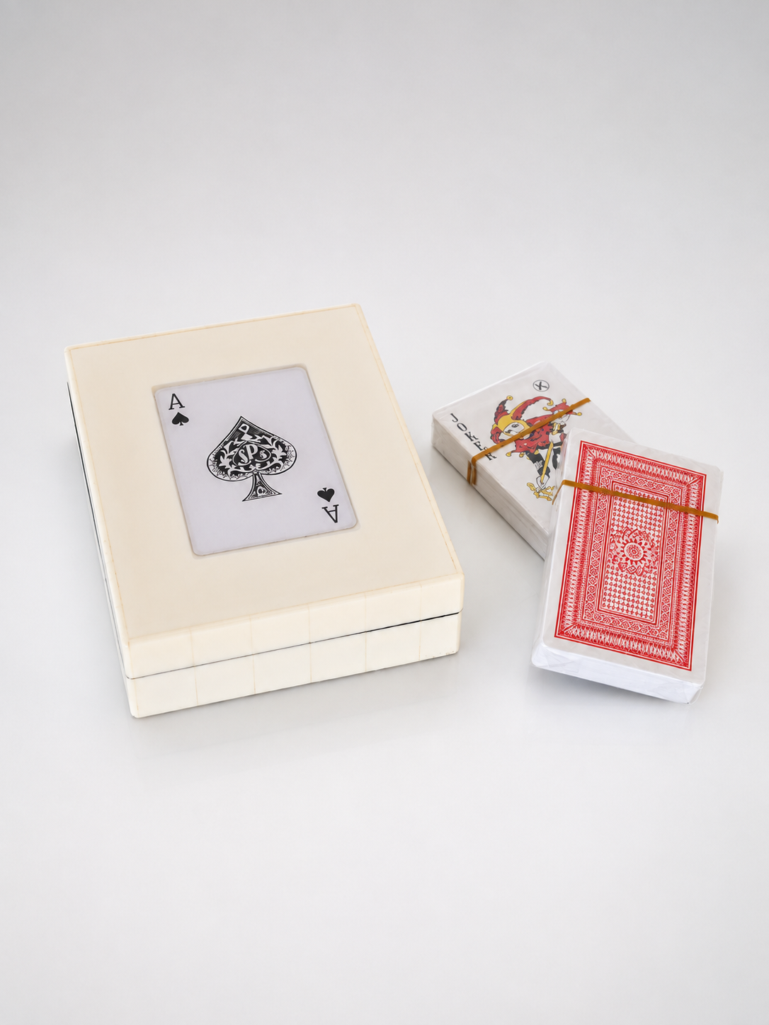 White Ace Double Card Box