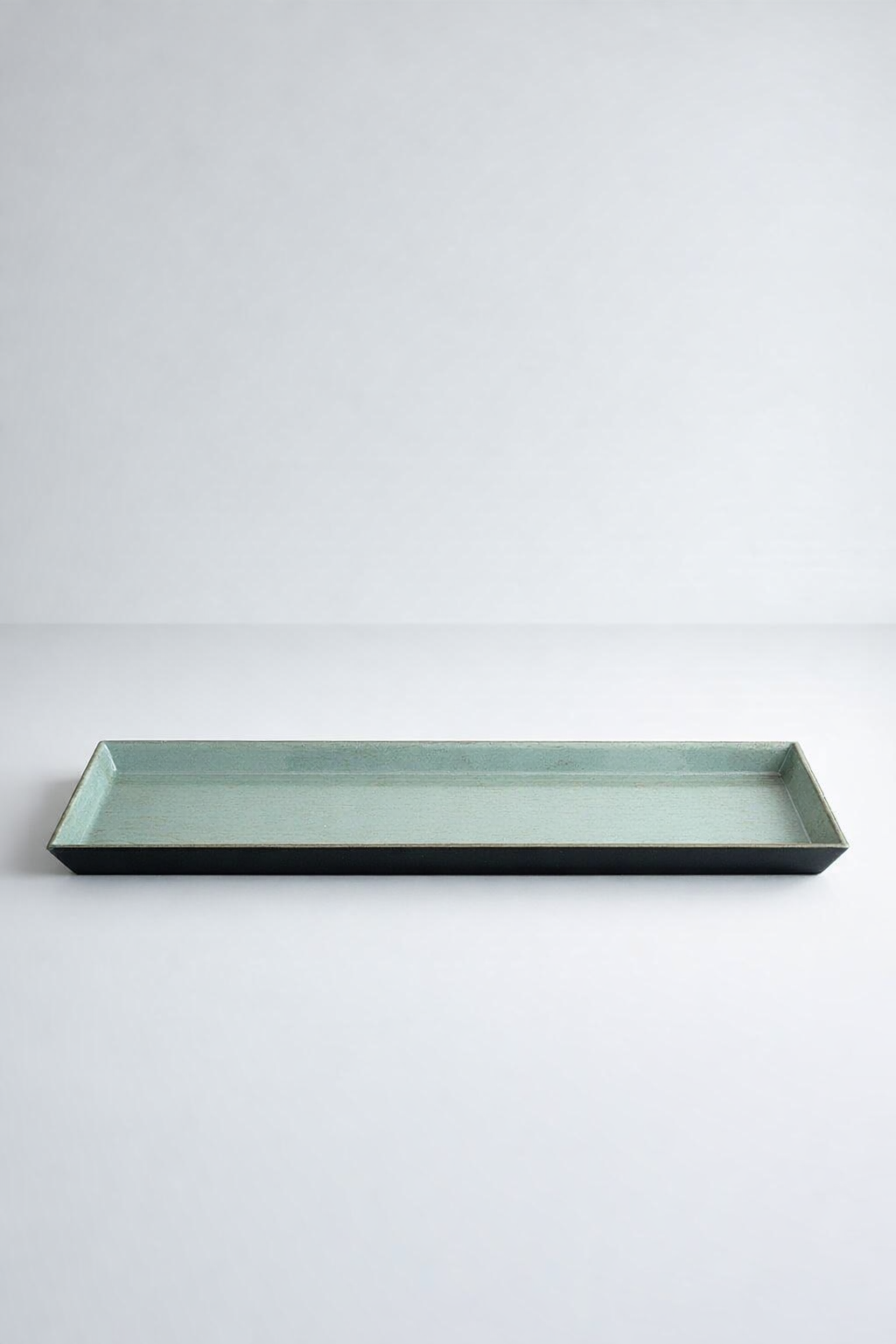 Distressed Green Oblong Tray