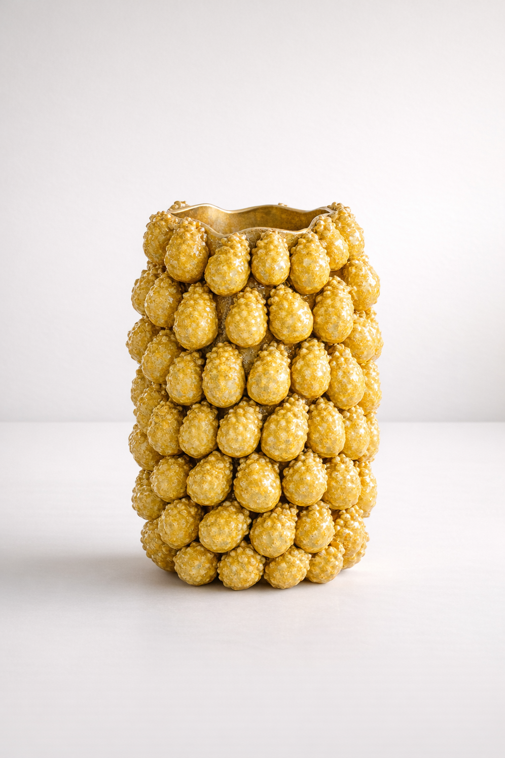 Extra Large Yellow Pineapple Ceramic Vase