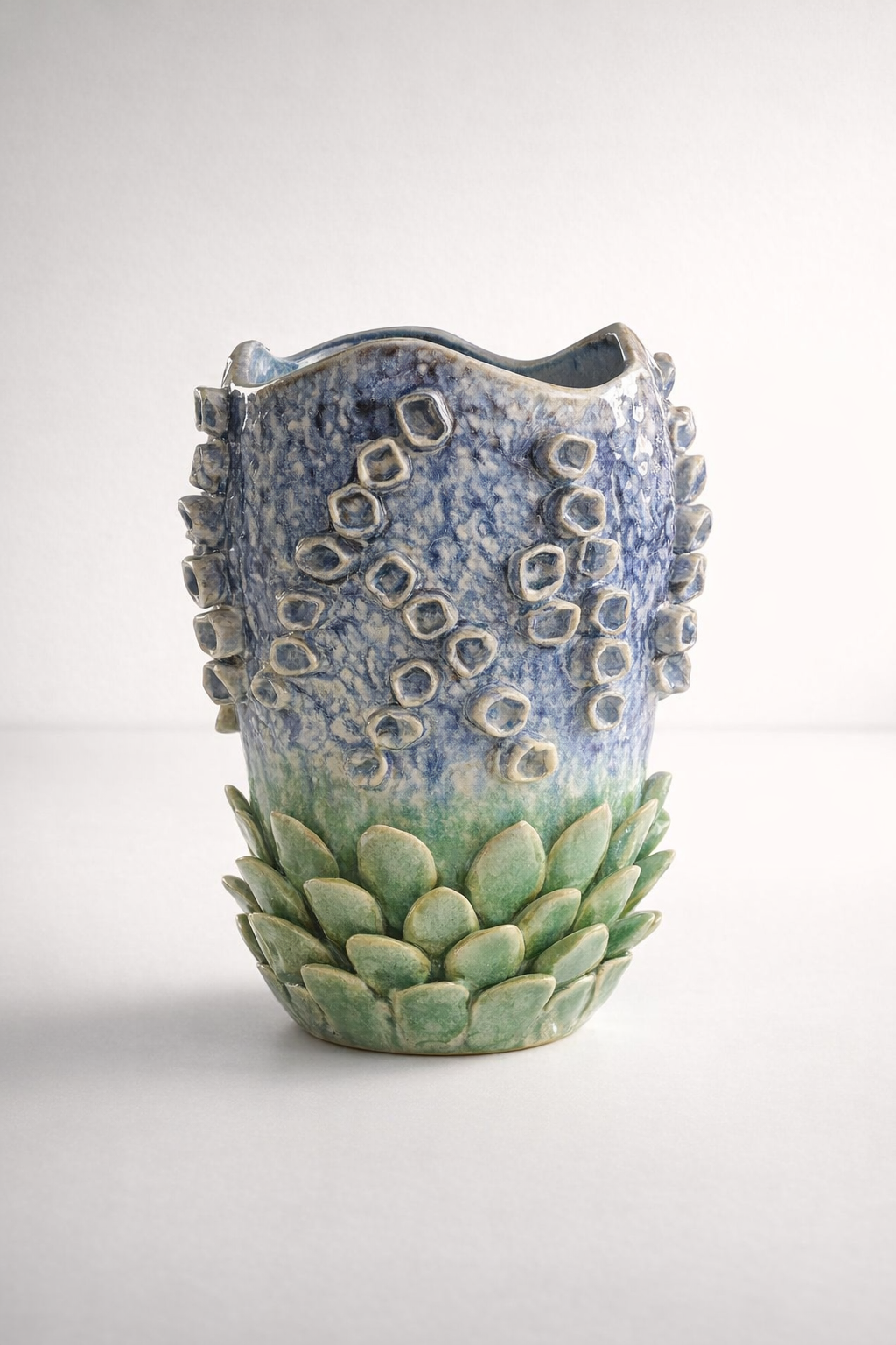 Blue & Green Sea Ceramic Vase