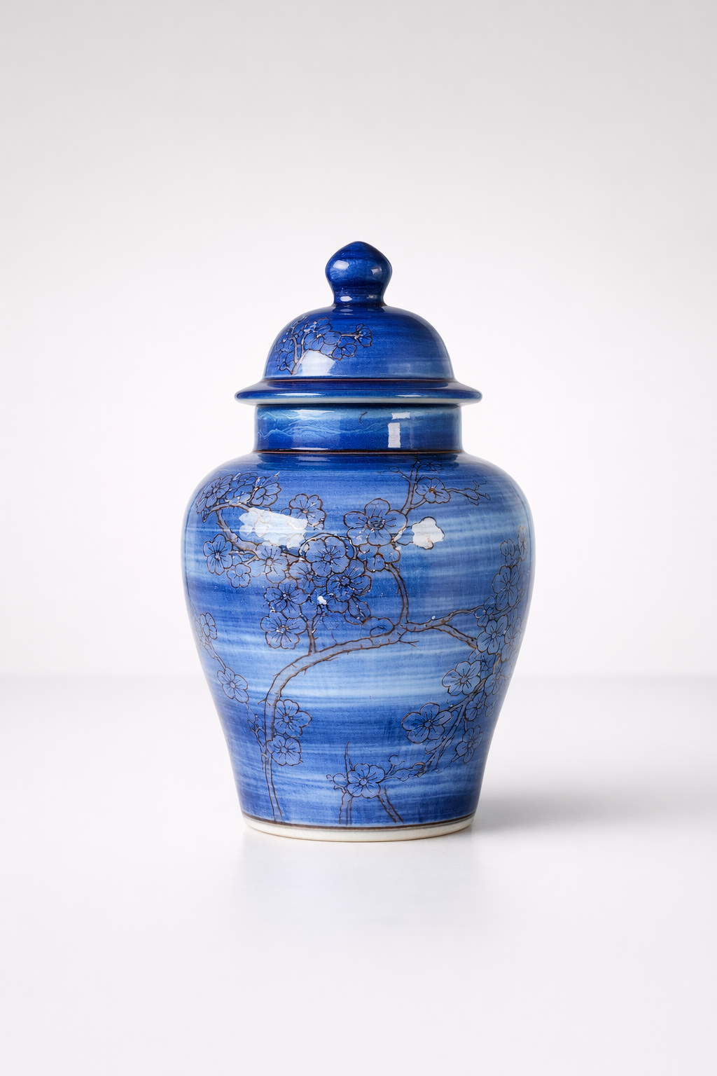 Blue & Brown Pattern Ginger Jar