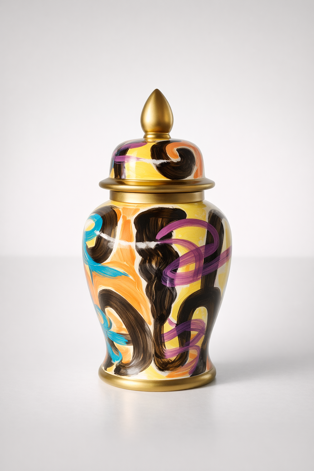 Orange, Yellow Multi Ginger Jar