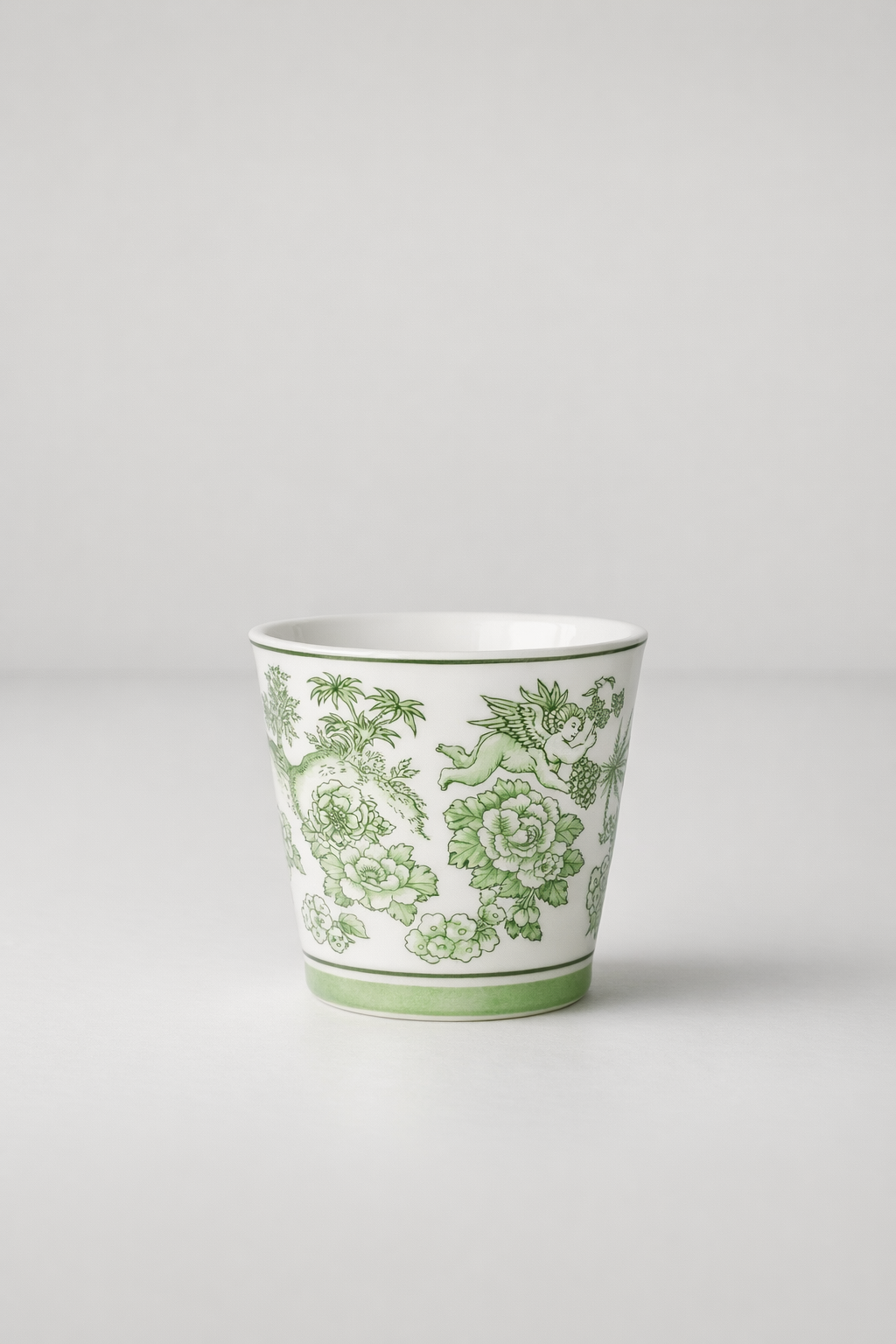 Small Lime Green Floral Planter