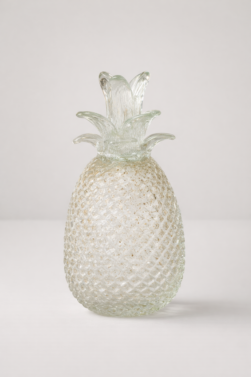 Clear & Gold Glass Pineapple