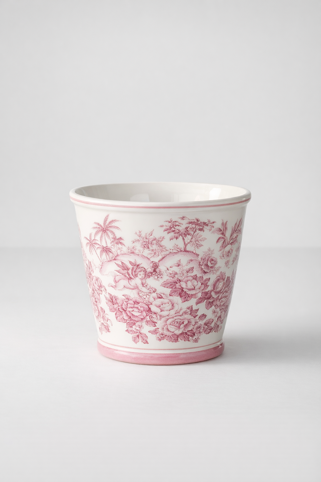 Large Pink Round Planter