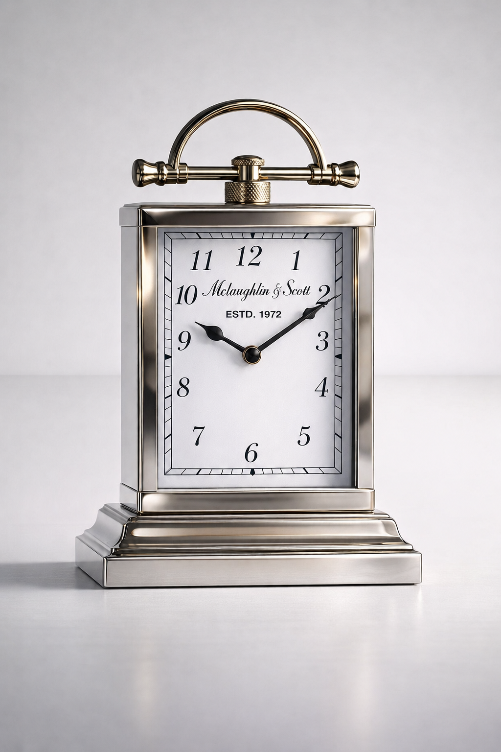 Silver Standing Table Clock