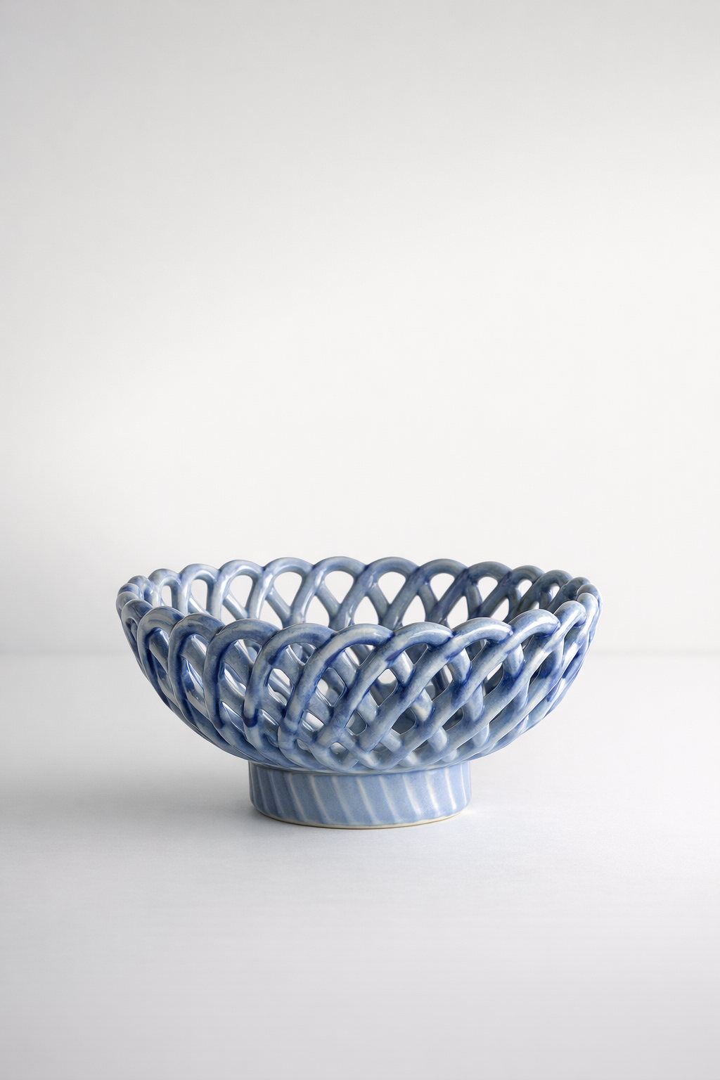 Blue Periwinkle Ceramic Cut-Out Bowl