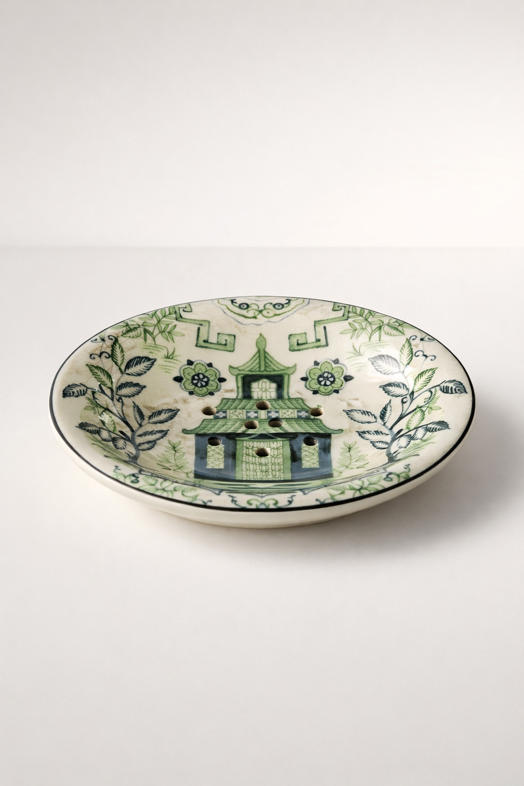 Blue & Green Pagoda Soap Dish