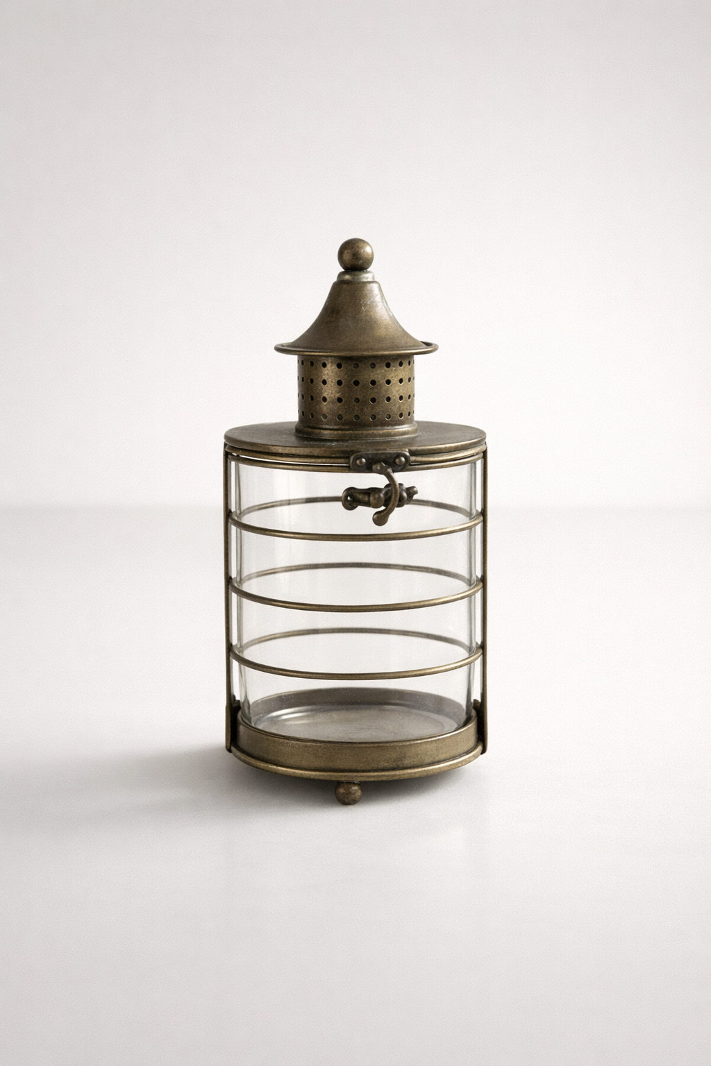 Small Metal Glass Candle Holder