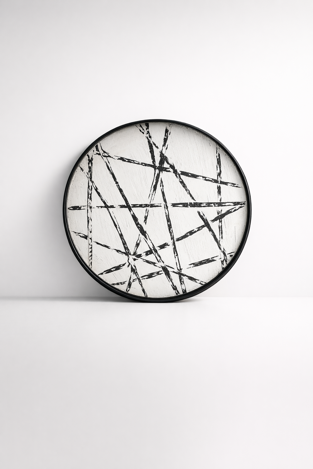 Small Black & White Tin Plate