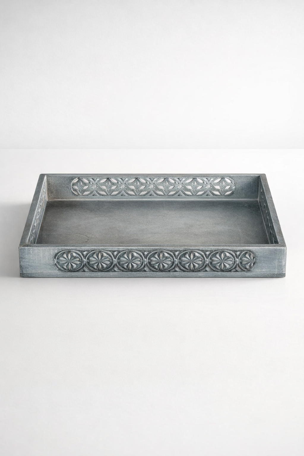 Grey Soap Stone Rectangular Tray