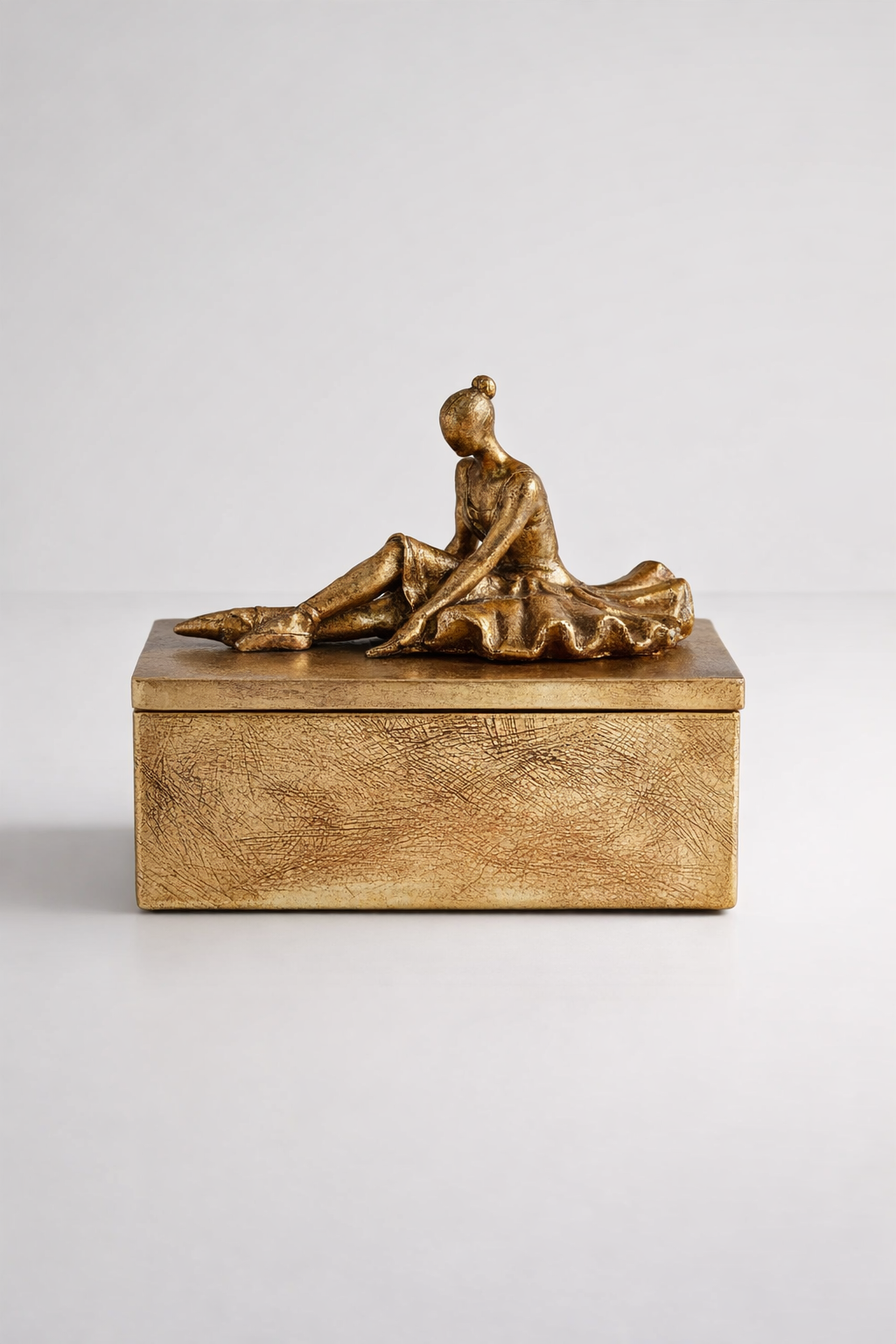 Gold Box With Ballerina On Lid
