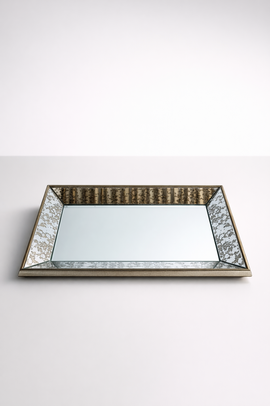 Rectangular Hanging Mirror Or Tray With Design Edge