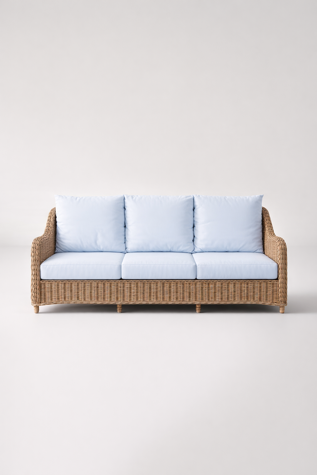 2.5 Seater Outdoor Couch Off-White Cushions