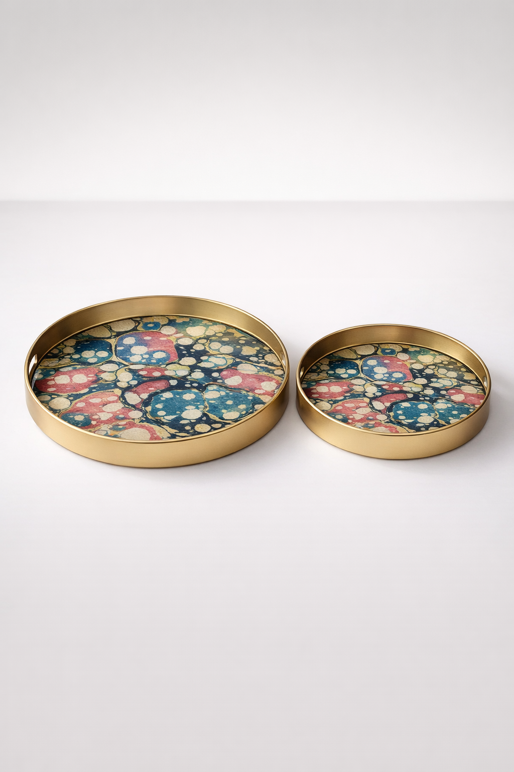 Set Of 2 Multi Coloured Trays
