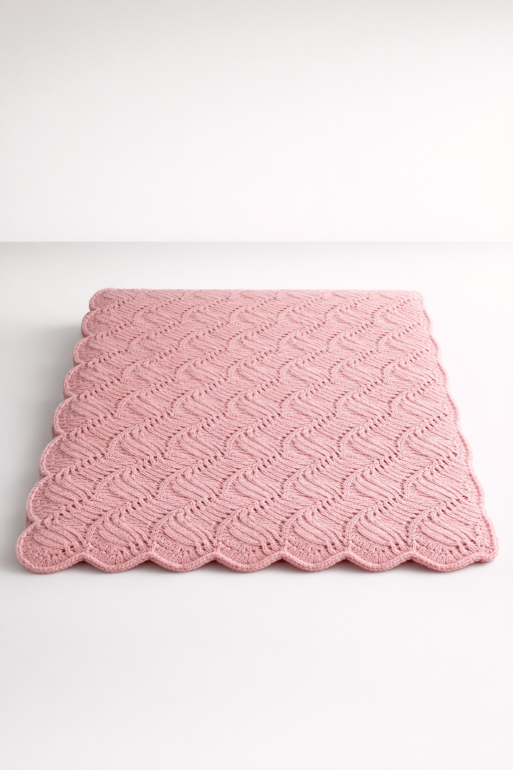 Pink Lacey Feather Throw