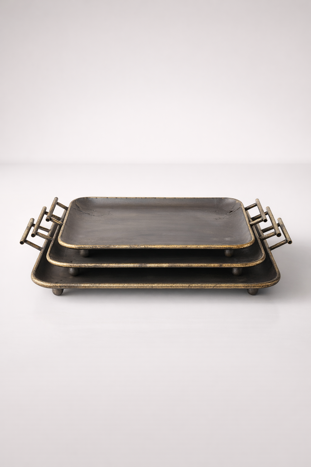 Set Of 3 Metal Trays