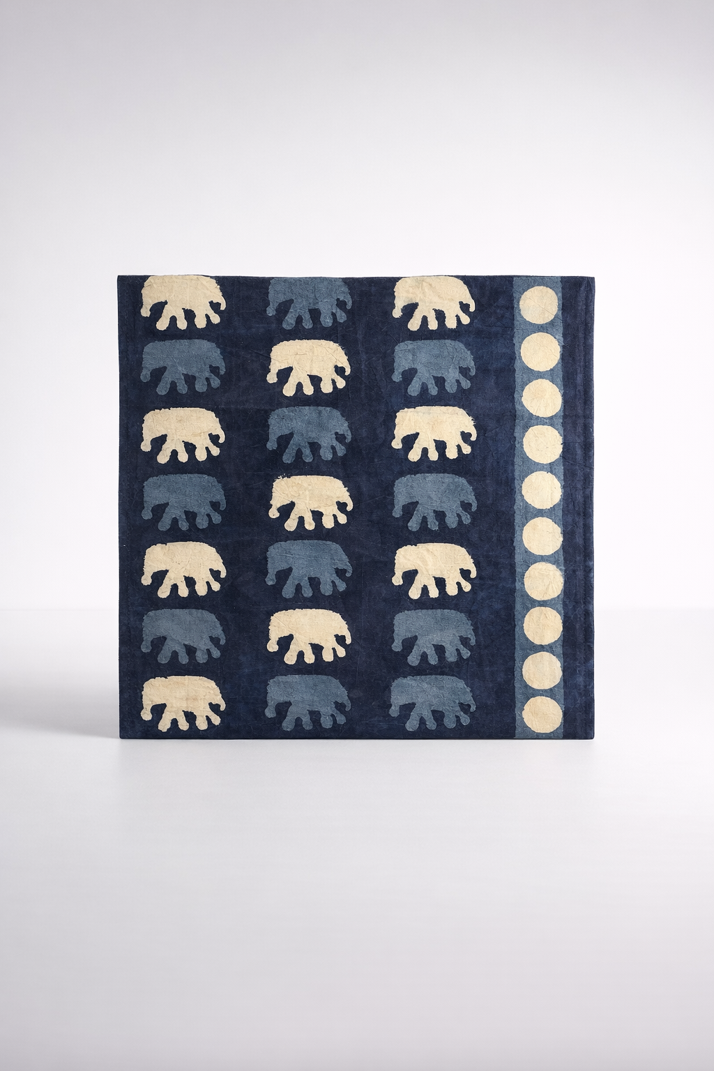 Navy & White Elephants Table Cloth