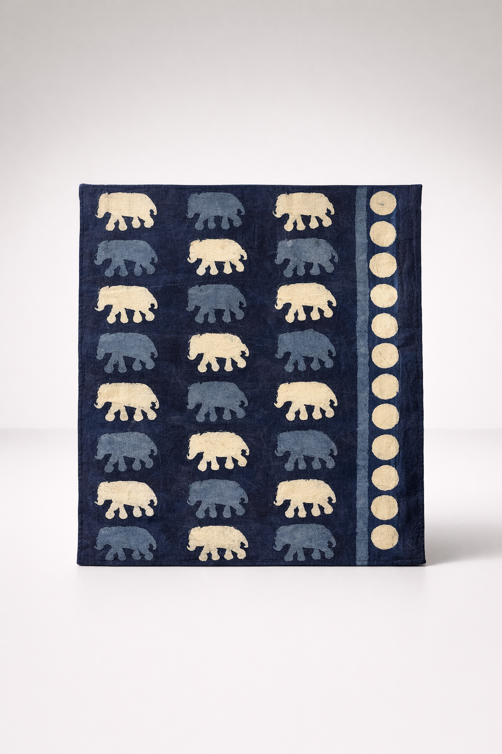 Navy & White Elephants Table Cloth