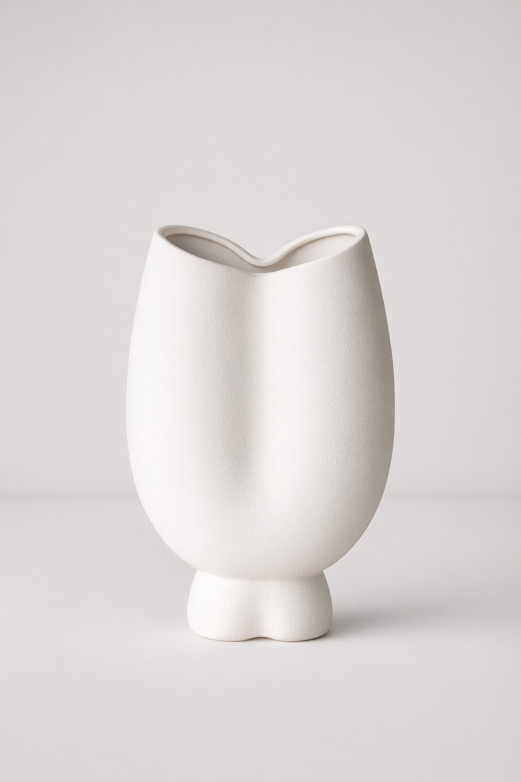 White Ceramic Tulip Shaped Vase