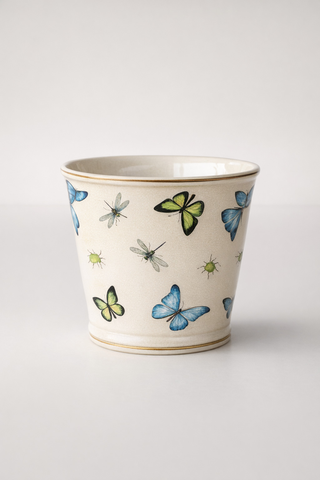 Large Round Butterfly Planter