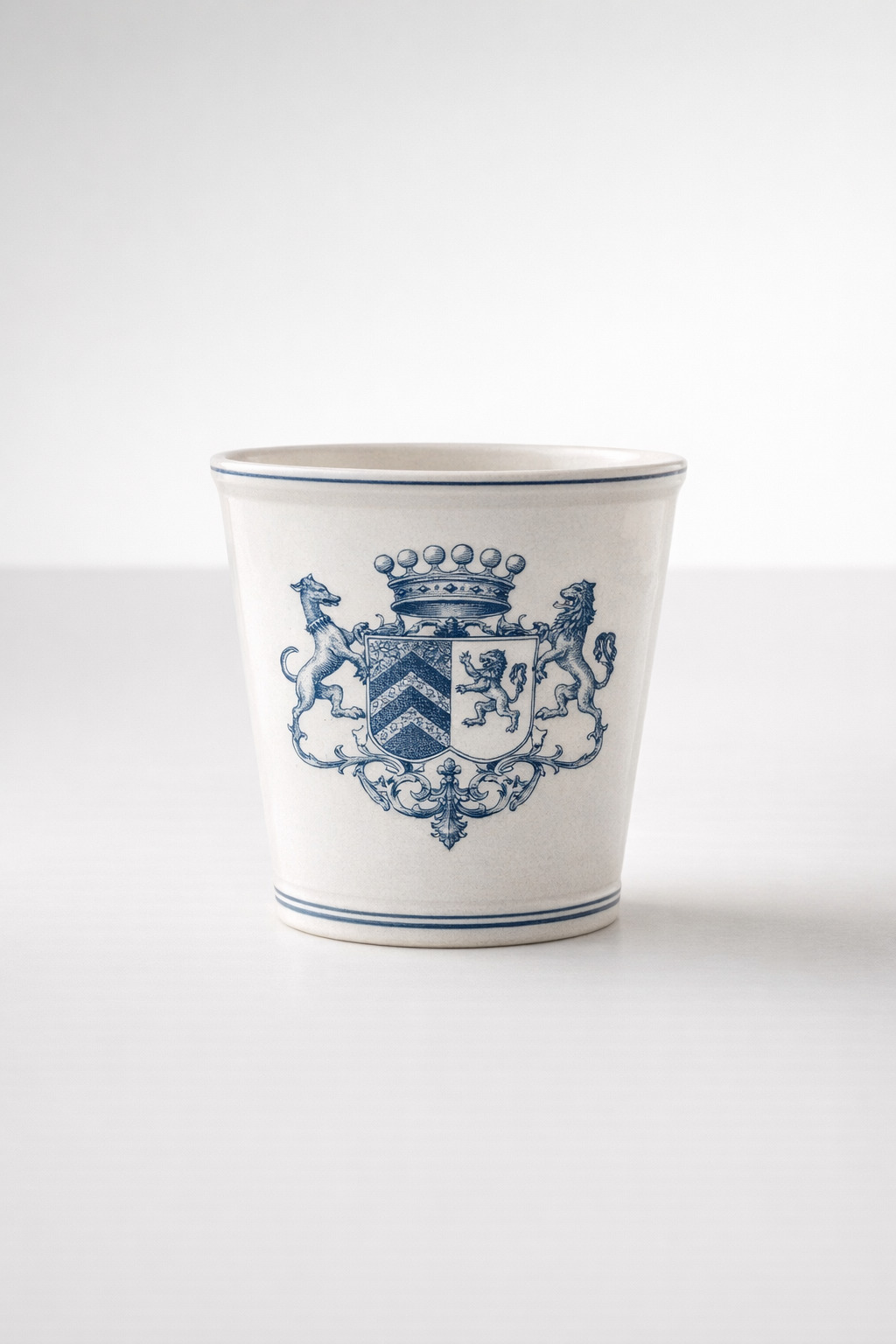 Blue Emblem Crackle Planter