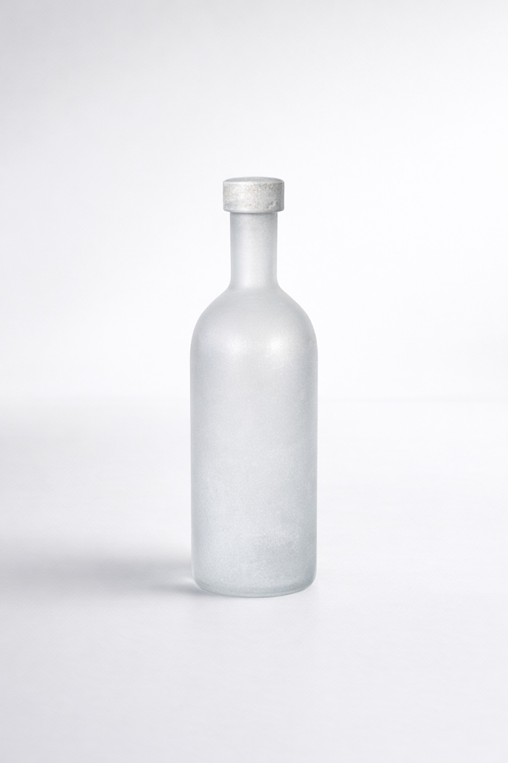 White Tall Frosted Bottle