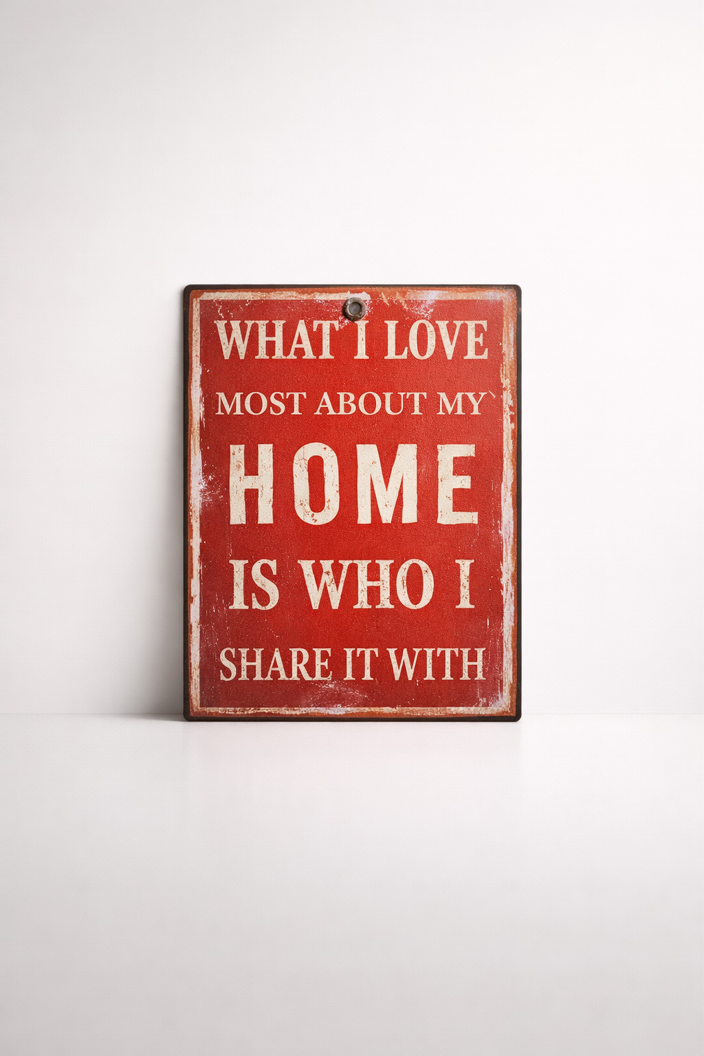 Red Tin Plaque